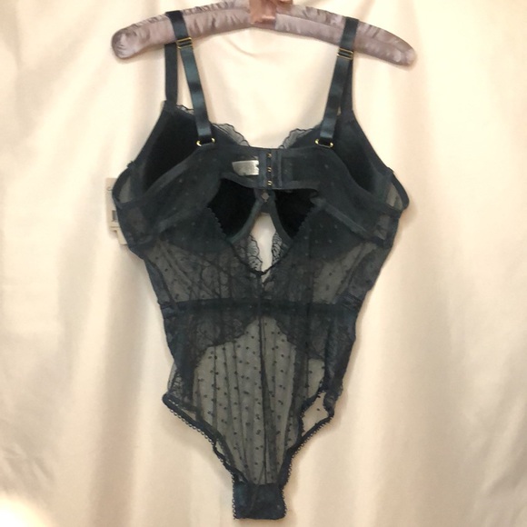 CARRIE AMBER INTIMATES green push up teddy. Size 1X. - Picture 9 of 12